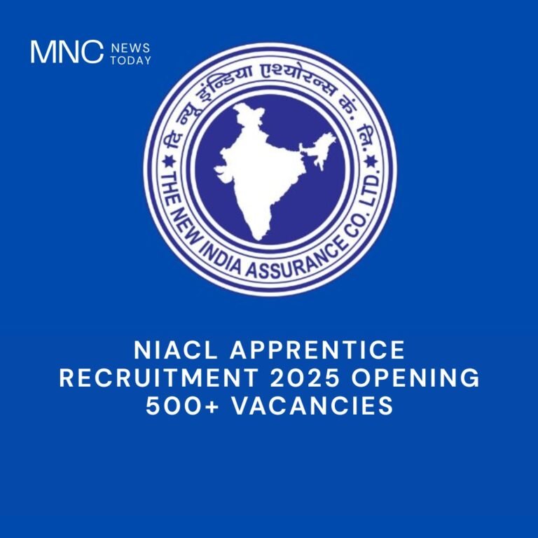 NIACL Opens Apprentice Recruitment—500+ Vacancies Across India